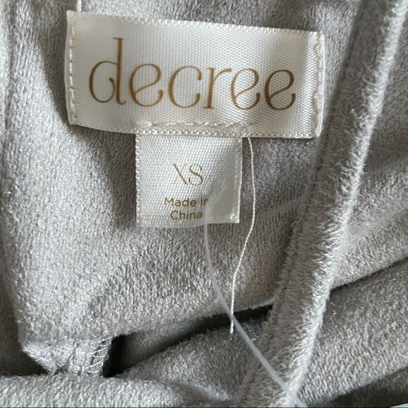 NWT Decree Fringe Mini Tank Dress Gray Size X-Small - Picture 14 of 14